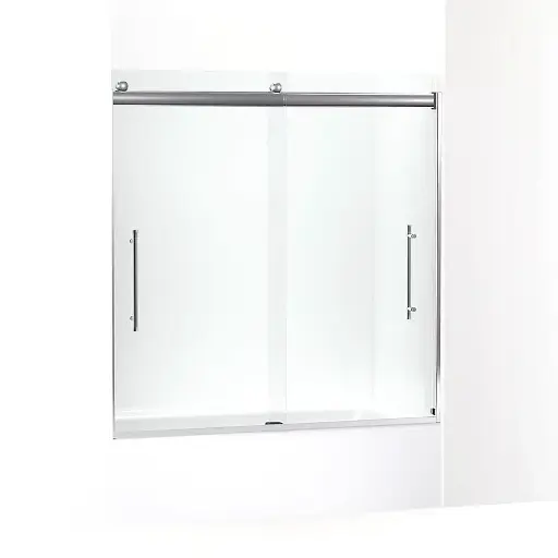 [KOH-706853-8L-SHP] Kohler 706853-8L-SHP Elmbrook 61" Frameless Sliding Bath Door Bright Polished Silver