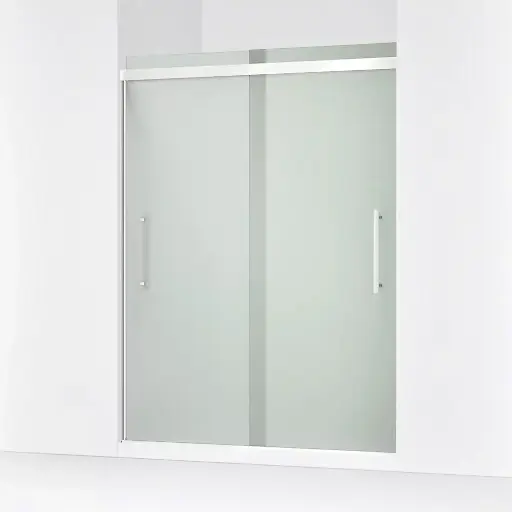 [KOH-707600-8D3-SHP] Kohler 707600-8D3-SHP Pleat 79" Frameless Sliding Glass Shower Door Bright Polished Silver