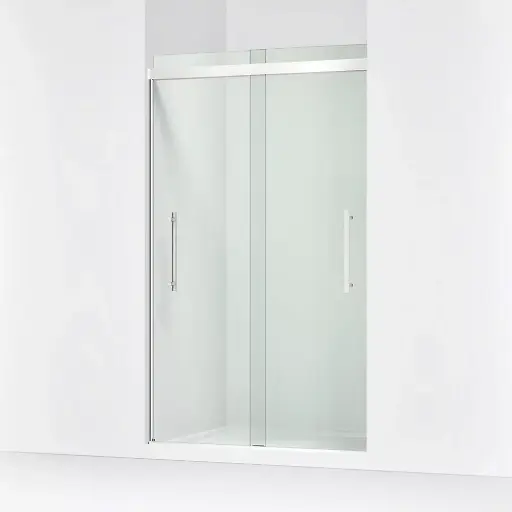[KOH-707601-8L-SHP] Kohler 707601-8L-SHP Pleat 79" Frameless Sliding Glass Shower Door Bright Polished Silver