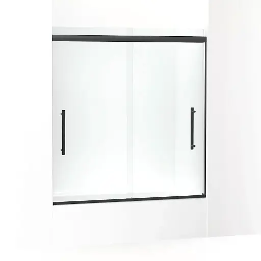 [KOH-707602-8L-BL] Kohler 707602-8L-BL Pleat 63-9/16" H Sliding Glass Shower Door Matte Black