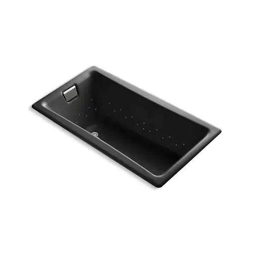 [KOH-852-GHBN-7] Kohler 852-GHBN-7 Tea-For-Two 60" x 32" Drop-in Heated Air Bath Black