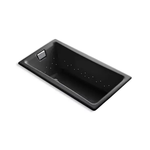 [KOH-852-GHCP-7] Kohler 852-GHCP-7 Tea-For-Two 60" x 32" Drop-in Heated Air Bath Black
