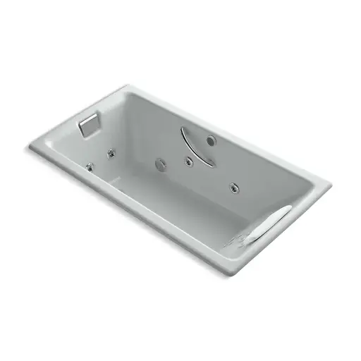 [KOH-856-M-95] Kohler 856-M-95 Tea-For-Two 66" x 36" Drop-in Whirlpool Bath Ice Grey