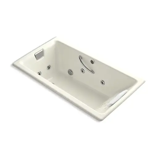 [KOH-856-M-96] Kohler 856-M-96 Tea-For-Two 66" x 36" Drop-in Whirlpool Bath Biscuit