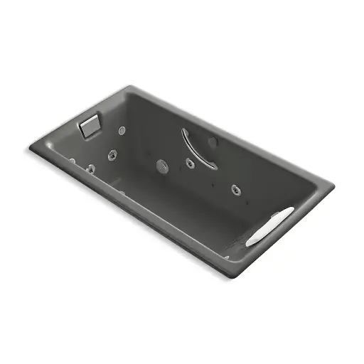 [KOH-856-V-58] Kohler 856-V-58 Tea-For-Two 66" x 36" Drop-in Effervescence Whirlpool Bath Thunder Grey