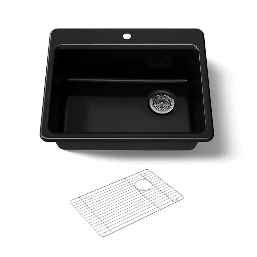[KOH-8668-1A1-7] Kohler 8668-1A1-7 Riverby 27" Top Mount Kitchen Sink Black