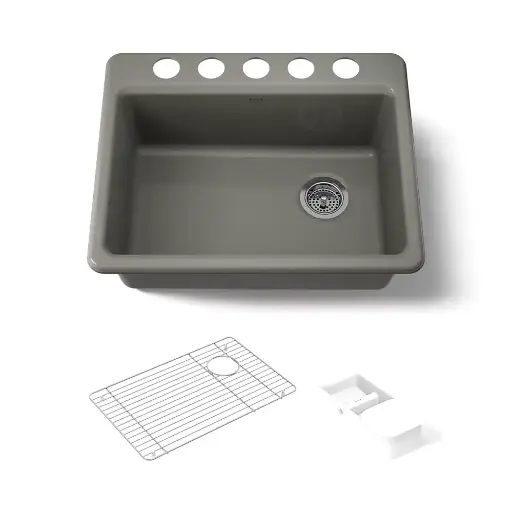 [KOH-8668-5UA2-58] Kohler 8668-5UA2-58 Riverby 27" Undermount Workstation Sink Thunder Grey