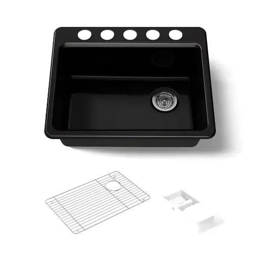 [KOH-8668-5UA2-7] Kohler 8668-5UA2-7 Riverby 27" Undermount Workstation Sink Black