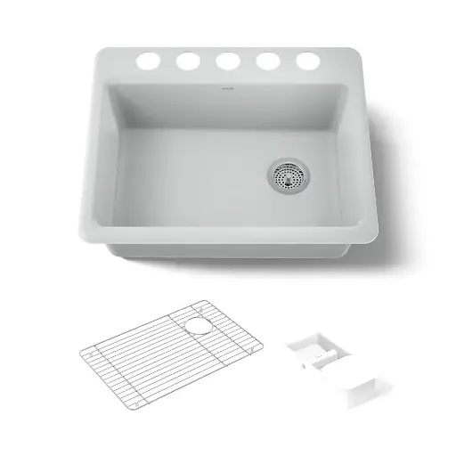 [KOH-8668-5UA2-95] Kohler 8668-5UA2-95 Riverby 27" Undermount Workstation Sink Ice Grey