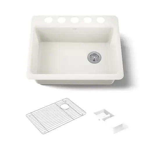 [KOH-8668-5UA2-96] Kohler 8668-5UA2-96 Riverby 27" Undermount Workstation Sink Biscuit