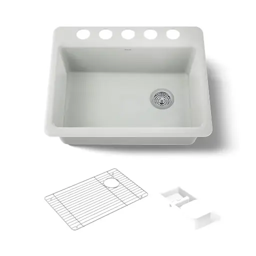[KOH-8668-5UA2-FF] Kohler 8668-5UA2-FF Riverby 27" Undermount Workstation Sink Sea Salt
