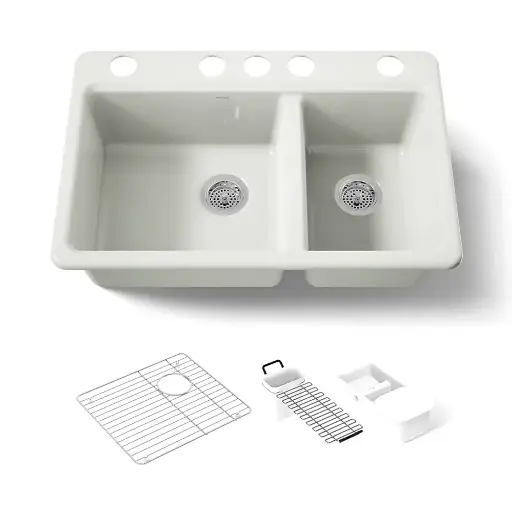 [KOH-8669-5UA3-NY] Kohler 8669-5UA3-NY Riverby 33" Undermount Workstation Kitchen Sink Dune