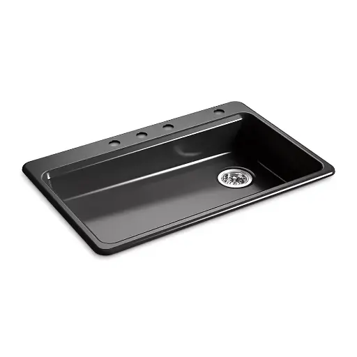 [KOH-8689-4-7] Kohler 8689-4-7 Riverby 33" Top Mount Kitchen Sink Black