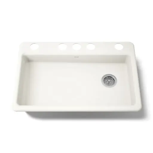 [KOH-8689-5U-96] Kohler 8689-5U-96 Riverby 33" Undermount Single Bowl Kitchen Sink Biscuit