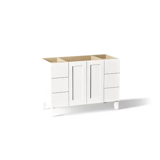 [KOH-99535-LG-1WA] Kohler 99535-LG-1WA Poplin 48" Bathroom Vanity Cabinet Linen White