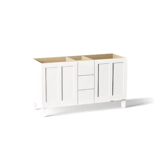 [KOH-99537-LG-1WA] Kohler 99537-LG-1WA Poplin 60" Bathroom Vanity Cabinet Linen White