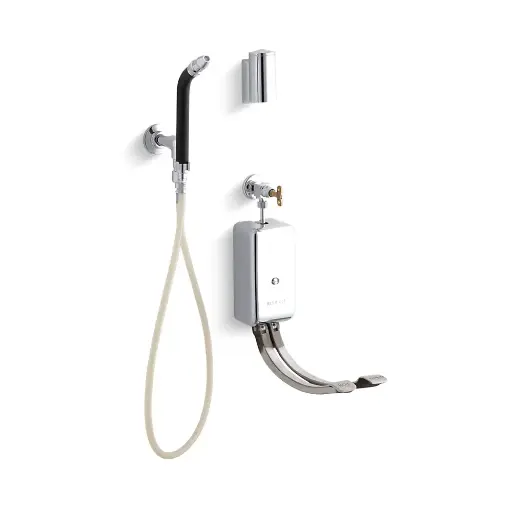 [KOH-13960-CP] Kohler 13960-CP Bedpan Washer With Double Foot Control Mixing Valves Polished Chrome