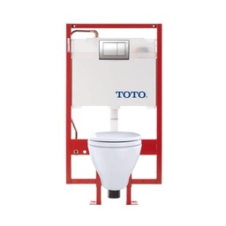 [TOTO-CWT418MFG-2#01] TOTO CWT418MFG Aquia Wall Hung Elongated Toilet DUOFIT In Wall Tank System Copper Supply White
