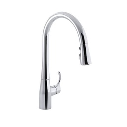 [KOH-596-CP] Kohler 596-CP Simplice Single-Hole Or Three-Hole Kitchen Sink Faucet With 16-5/8 Pull-Down Spout Docknetik Magnetic Docking System And A 3-Function Sprayhead Featuring Sweep Spray