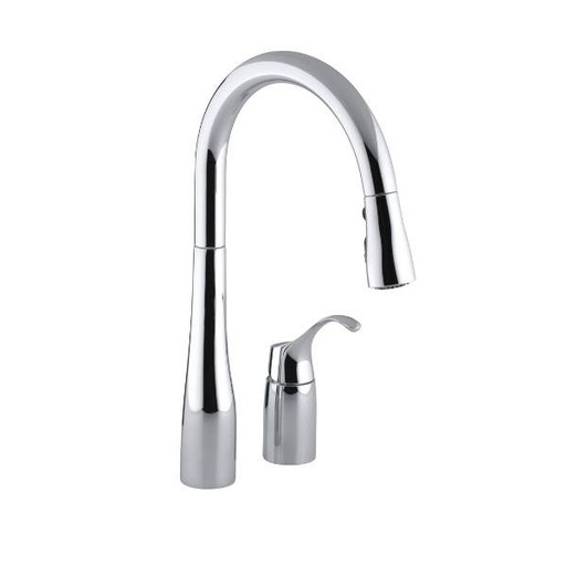 [KOH-647-CP] Kohler 647-CP Simplice Two-Hole Kitchen Sink Faucet With 16-1/8 Pull-Down Swing Spout