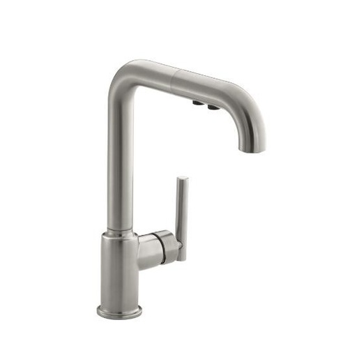[KOH-7505-VS] Kohler 7505-VS Purist Primary Pullout 3-Function Kitchen Faucet Vibrant Stainless Steel