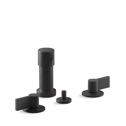 [KOH-77983-4-BL] Kohler 77983-4-BL Components Widespread Bidet Faucet Lever Handles Matte Black