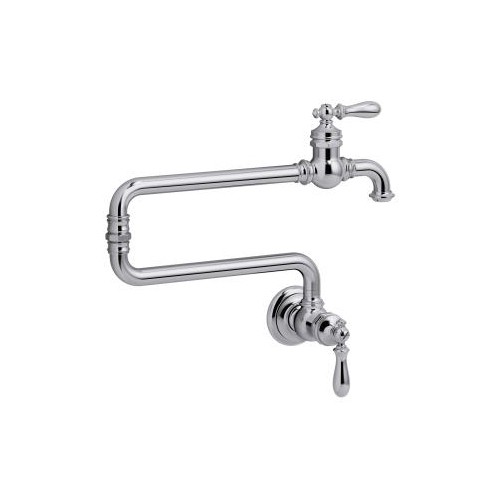[KOH-99270-CP] Kohler 99270-CP Artifacts Single-Hole Wall Mount Pot Filler Kitchen Sink Faucet With 22 Extended Spout