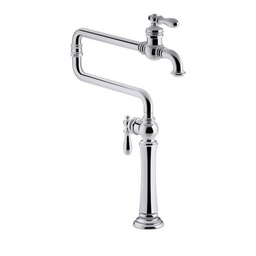 [KOH-99271-CP] Kohler 99271-CP Artifacts Single-Hole Deck-Mount Pot Filler Kitchen Sink Faucet With 22 Extended Spout