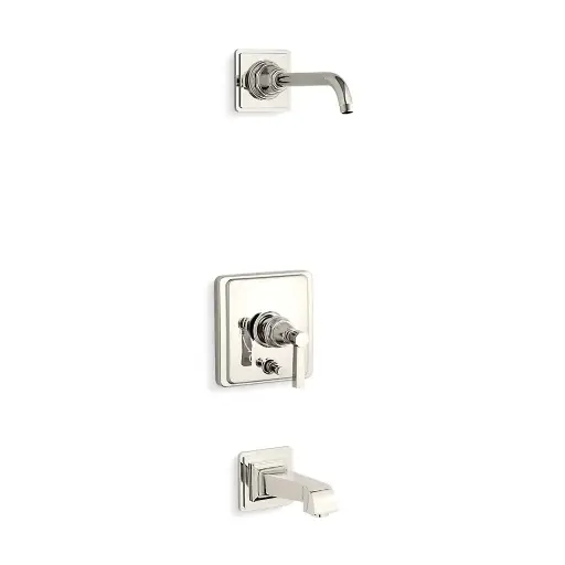 [KOH-T13133-4AL-SN] Kohler T13133-4AL-SN Pinstripe Pure Bath and Shower Trim Kit Vibrant Polished Nickel