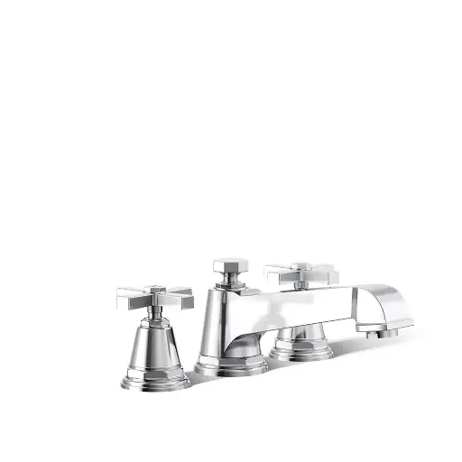 [KOH-T13140-3A-CP] Kohler T13140-3A-CP Pinstripe Pure Deck Mount Bath Faucet Trim Polished Chrome