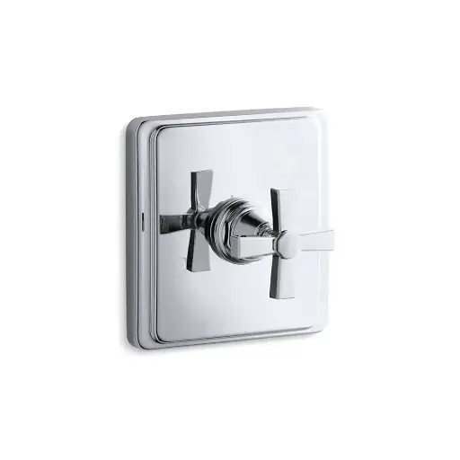 [KOH-T13173-3A-CP] Kohler T13173-3A-CP Pinstripe Pure Thermostatic Valve Trim Polished Chrome