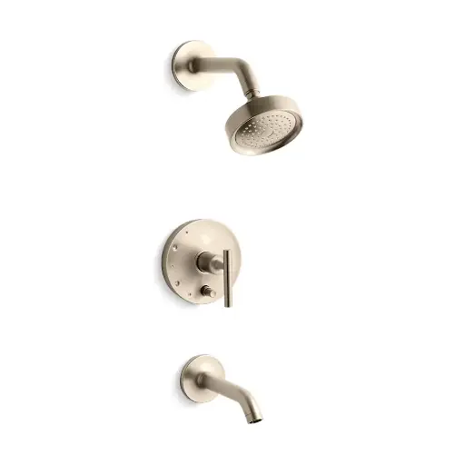[KOH-T14420-4-BV] Kohler T14420-4-BV Purist Rite-Temp Bath and Shower Trim Kit Vibrant Brushed Bronze