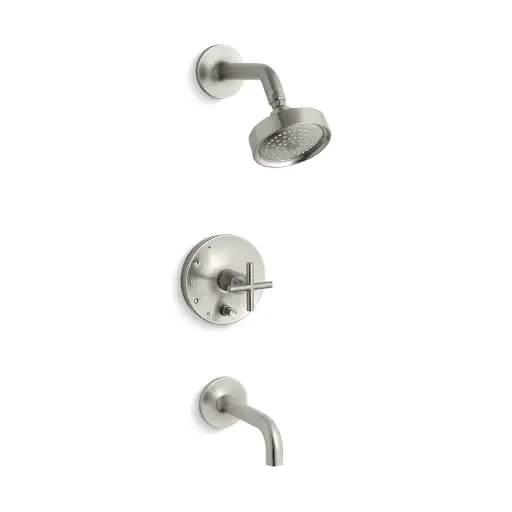 [KOH-T14421-3-BN] Kohler T14421-3-BN Purist Rite-Temp Bath and Shower Trim Kit Vibrant Brushed Nickel
