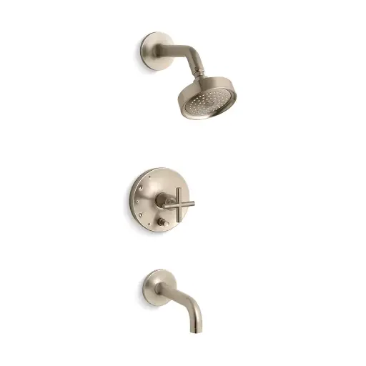 [KOH-T14421-3-BV] Kohler T14421-3-BV Purist Rite-Temp Bath and Shower Trim Kit Vibrant Brushed Bronze