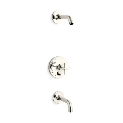 [KOH-T14421-3L-SN] Kohler T14421-3L-SN Purist Rite-Temp Bath and Shower Trim Kit Vibrant Polished Nickel
