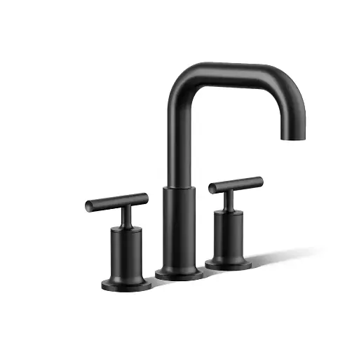 [KOH-T14428-4-BL] Kohler T14428-4-BL Purist Deck-Mount Faucet Trim Matte Black