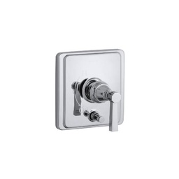 [KOH-T98757-4A-CP] Kohler T98757-4A-CP Pinstripe Rite-Temp Pressure-Balancing Valve Trim With Diverter And Plain Lever Handle Valve Not Included