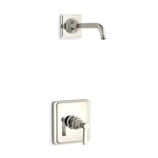 [KOH-TLS13134-4A-SN] Kohler TLS13134-4A-SN Pinstripe Rite-Temp Shower Trim Kit Lever Handle Vibrant Polished Nickel