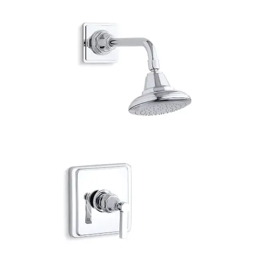 [KOH-TS13134-4A-CP] Kohler TS13134-4A-CP Pinstripe Rite-Temp Shower Trim Kit Lever Handle Polished Chrome