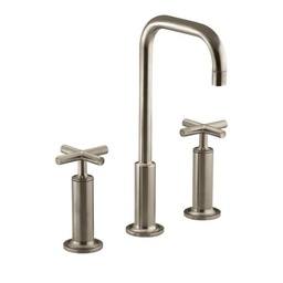 [KOH-14408-3-BV] Kohler 14408-3-BV Purist Widespread Lavatory Faucet With High Gooseneck Spout And High Cross Handles