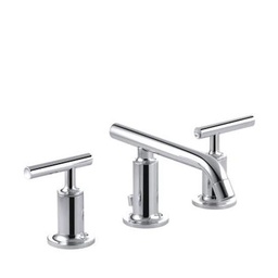 [KOH-14410-4-CP] Kohler 14410-4-CP Purist Widespread Lavatory Faucet With Low Spout And Low Lever Handles