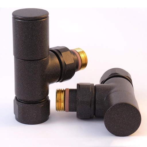 [ICO-A1015] ICO A1015 Tuzio Regular Angle Towel Warmer Valve Set Matte Black