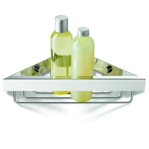 [ICO-Z40042] ICO-Z40042 **DISCONTINUED** 3" x 12.25" x 5.5" Linea Corner Shower Basket Chrome