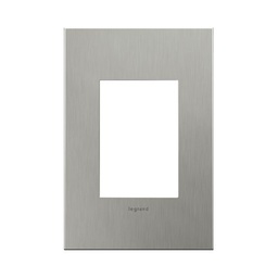 [LEG-AWC1G3BS4] Legrand AWC1G3BS4 Brushed Stainless Steel 1 Gang Wall Plate