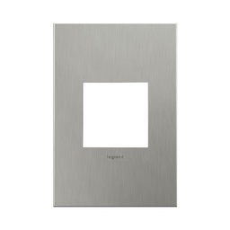 [LEG-AWC1G2BS4] Legrand AWC1G2BS4 Brushed Stainless Steel 1 Gang Wall Plate
