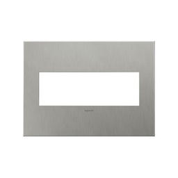 [LEG-AWC3GBS4] Legrand AWC3GBS4 Brushed Stainless Steel 3 Gang Wall Plate