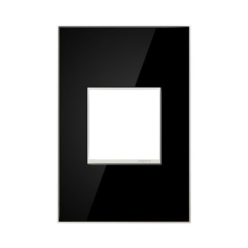 [LEG-AWM1G2MB4] Legrand AWM1G2MB4 Mirror Black 1 Gang Wall Plate