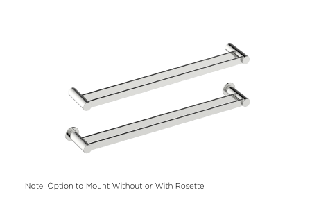 [KART-137182-33] Kartners 137182-33 PORTO Double Towel Bar Titanium 