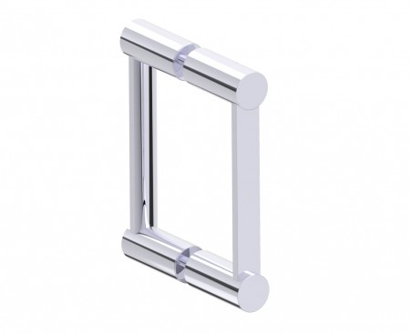 [KART-1377806-33] Kartners 1377806-33 PORTO 6" Double Glass Door Handle Titanium 
