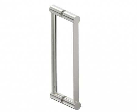 [KART-1377812-85] Kartners 1377812-85 PORTO 12" Double Glass Door Handle Brushed Chrome